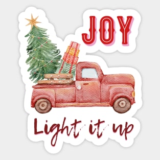 JOY Christmas Light it up Sticker